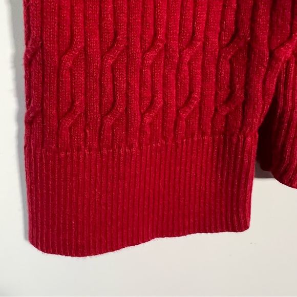 TALBOTS RED SWEATER WOMEN’S V-NECK - Picture 5 of 12